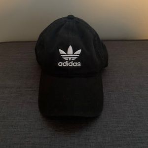 Adidas originals washed black baseball hat